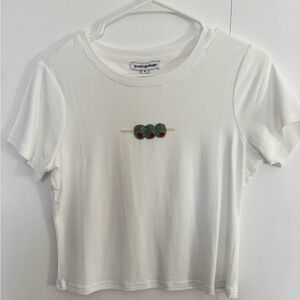 Pretty Garbage White Babydoll Tee